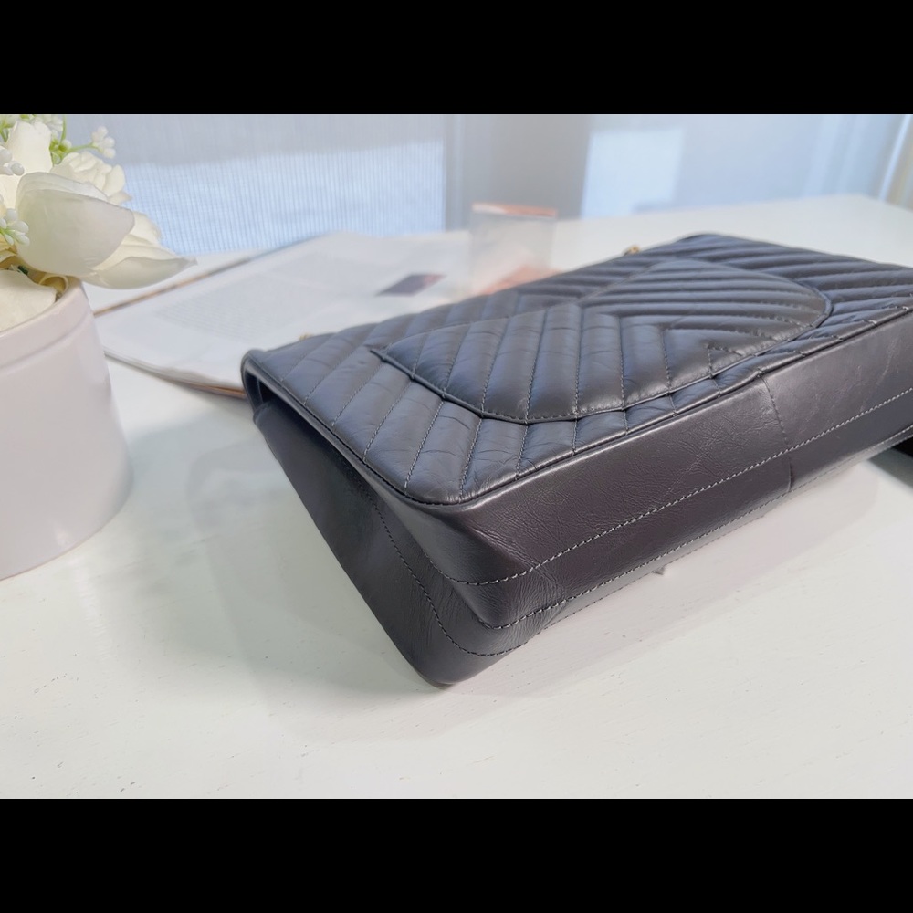 Chanel 226 Reissue Dark Grey Double Flap - Picture 5 of 10